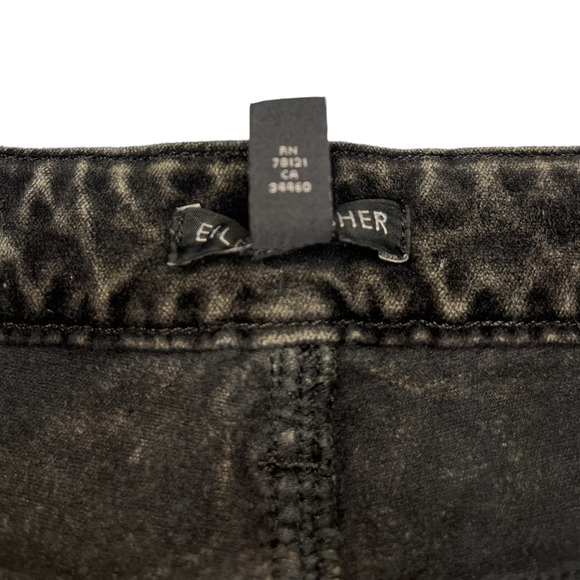 Eileen Fisher Velveteen Mineral Washed Skinny Jeans Black Gray 12 - Picture 7 of 10